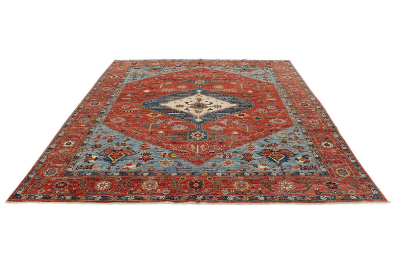 8x10 Rust and Multicolor Anatolian Tribal Rug