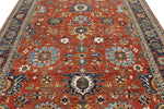 8x10 Rust and Navy Anatolian Traditional Rug