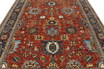 8x10 Rust and Navy Anatolian Traditional Rug