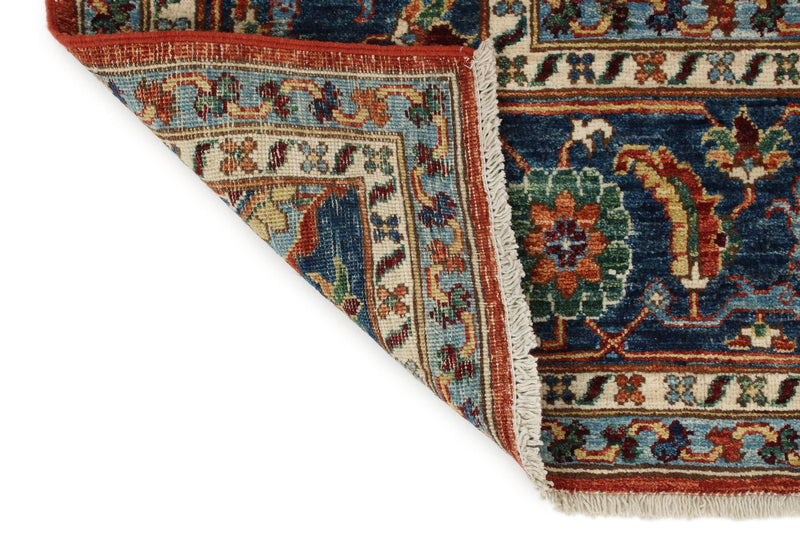 8x10 Rust and Navy Anatolian Traditional Rug