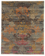 8x10 Gray and Multicolor Anatolian Traditional Rug