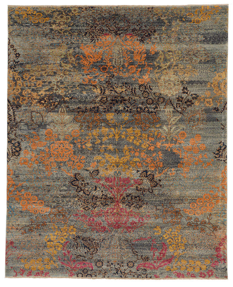 8x10 Gray and Multicolor Anatolian Traditional Rug