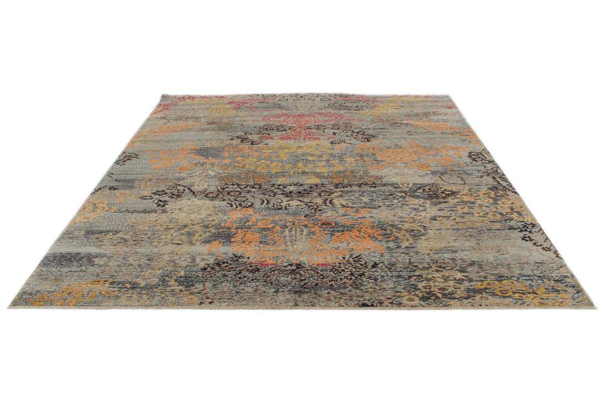 8x10 Gray and Multicolor Anatolian Traditional Rug