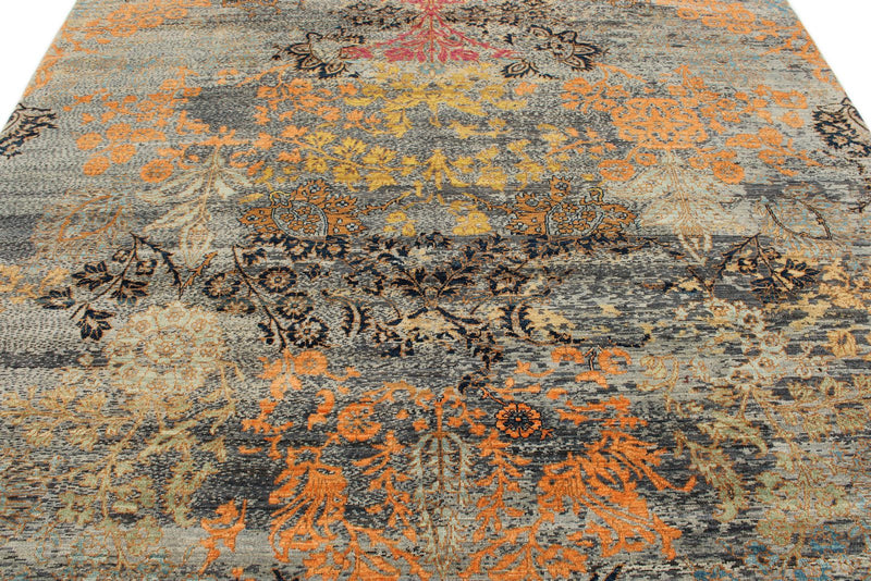 8x10 Gray and Multicolor Anatolian Traditional Rug
