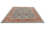 8x10 Blue and Rust Anatolian Traditional Rug