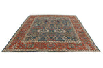8x10 Blue and Rust Anatolian Traditional Rug