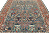 8x10 Blue and Rust Anatolian Traditional Rug