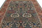 8x10 Blue and Rust Anatolian Traditional Rug