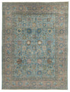9x12 Light Blue and Light Gray Traditional Rug