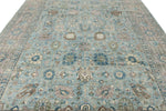 9x12 Light Blue and Light Gray Traditional Rug