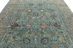 9x12 Light Blue and Light Gray Traditional Rug