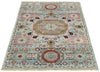3x5 Blue and Multicolor Traditional Rug