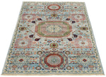 3x5 Blue and Multicolor Traditional Rug