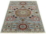 3x5 Blue and Multicolor Traditional Rug