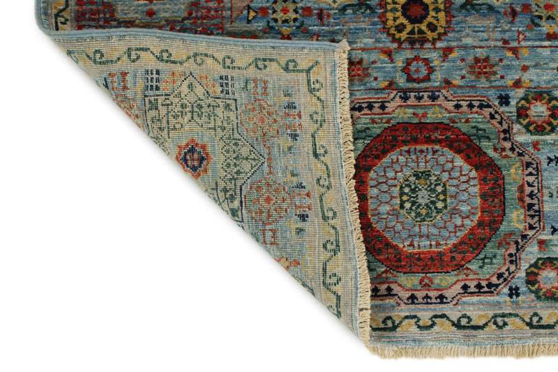 3x5 Blue and Multicolor Traditional Rug