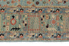 5x8 Blue and Green Traditional Rug