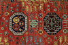 5x8 Rust and Navy Traditional Rug