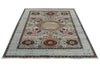 5x7 Blue and Multicolor Traditional Rug