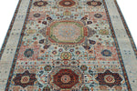 5x7 Blue and Multicolor Traditional Rug