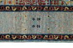 5x7 Blue and Multicolor Traditional Rug