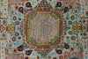 5x7 Blue and Multicolor Traditional Rug