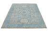 5x7 Blue and Blue Traditional Rug