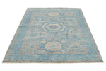 5x7 Blue and Blue Traditional Rug