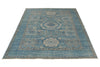 5x7 Blue and Blue Traditional Rug