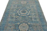 5x7 Blue and Blue Traditional Rug