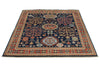 5x5 Navy and Rust Traditional Rug
