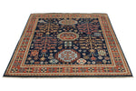 5x5 Navy and Rust Traditional Rug