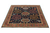 5x5 Navy and Rust Traditional Rug