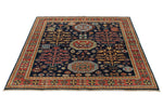 5x5 Navy and Rust Traditional Rug