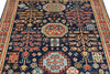 5x5 Navy and Rust Traditional Rug