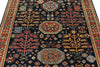 5x5 Navy and Rust Traditional Rug