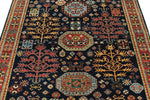5x5 Navy and Rust Traditional Rug