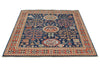 5x5 Navy and Rust Traditional Rug