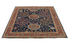 5x5 Navy and Rust Traditional Rug