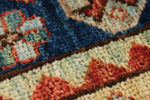 5x5 Navy and Rust Traditional Rug