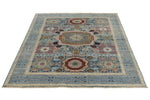 5x6 Light Blue and Multicolor Turkish Tribal Rug