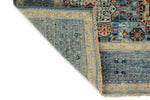 5x6 Light Blue and Multicolor Turkish Tribal Rug
