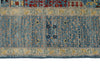 5x6 Light Blue and Multicolor Turkish Tribal Rug