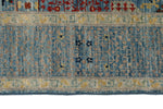 5x6 Light Blue and Multicolor Turkish Tribal Rug