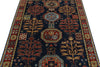 4x6 Navy and Multicolor Traditional Rug