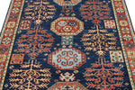 4x6 Navy and Multicolor Traditional Rug