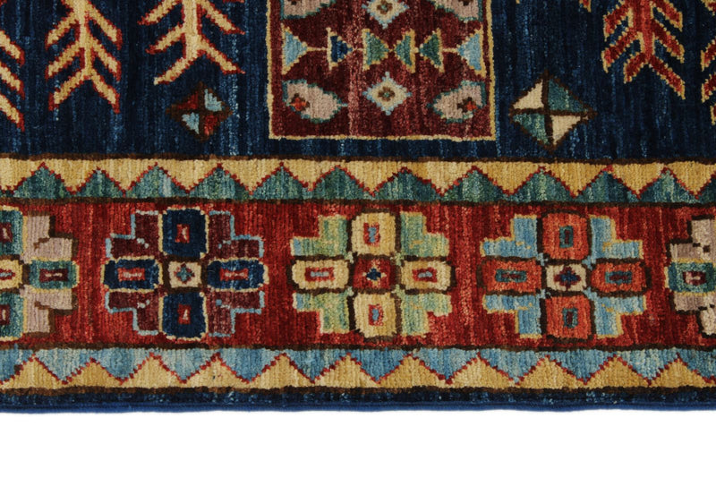 4x6 Navy and Multicolor Traditional Rug