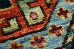 4x6 Navy and Multicolor Traditional Rug