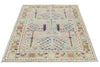 4x6 Blue and Green Traditional Rug