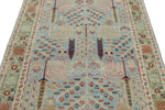 4x6 Blue and Green Traditional Rug
