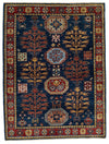 4x6 Navy and Red Traditional Rug